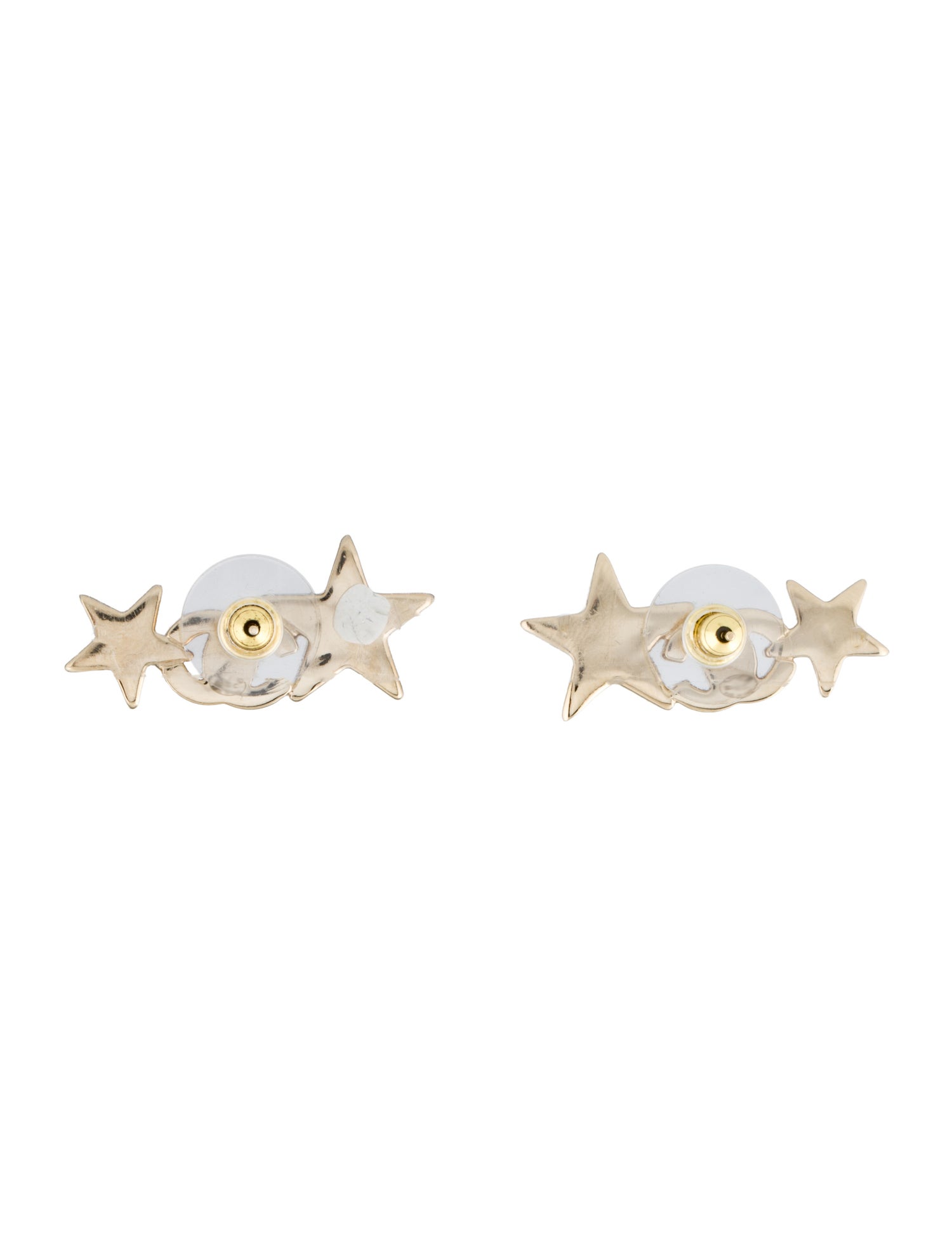 Chanel 2023 Strass CC Star Ear Climber Earrings